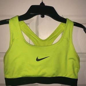 Florescent Nike women’s sports bra